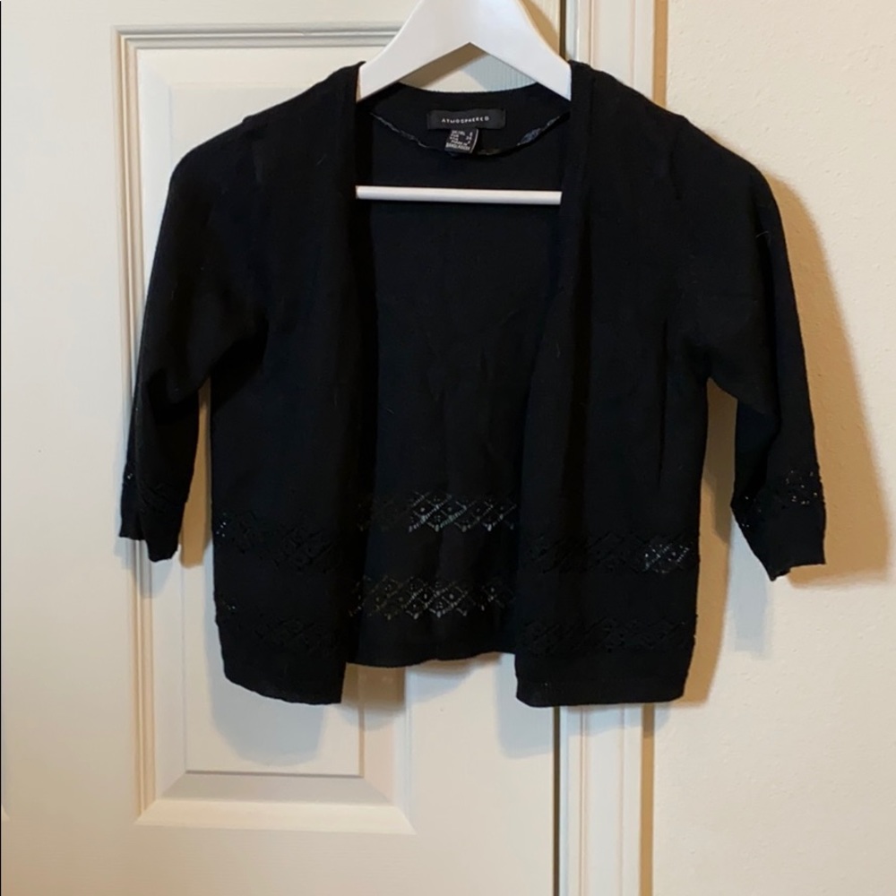 Black cardigan